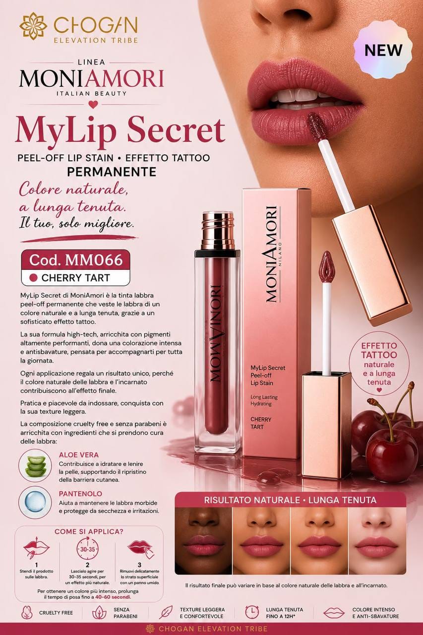 MyLip Secret - Tinta Labbra Peel-off
5,5 ml cod. MM066 - Cherry Tart