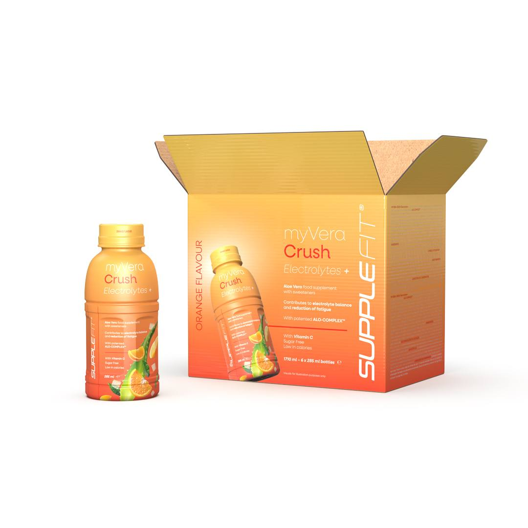 MYVERA CRUSH Electrolytes + | Integratore alimentare con edulcoranti 6x285 ml