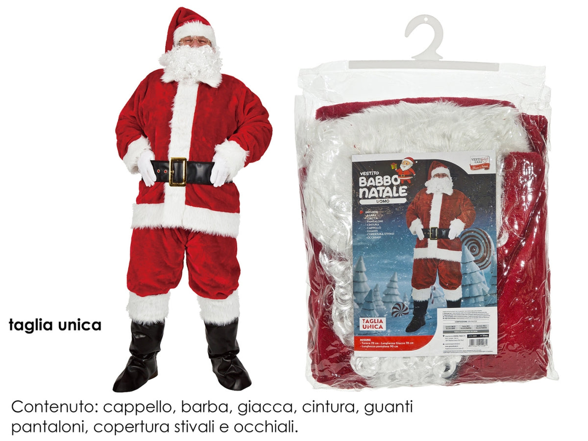 Vestito babbo natale uomo taglia unica