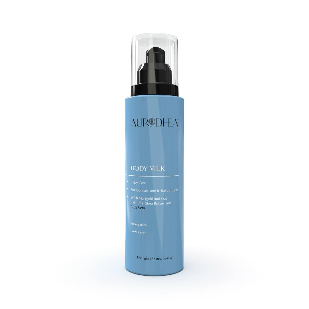 Latte Corpo Baby
150 ml | Arricchito con Aloe Vera, Burro di Karité, Estratti di Calendula e Avena