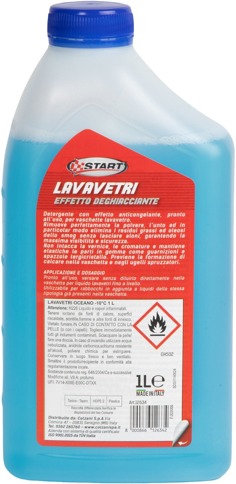 START Lavavetri Deghiacciante -10 Ocean 1L Pronto Uso Non Intasa Ugelli